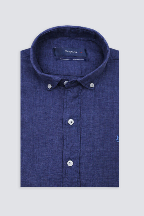 Camisa de Lino Azul
