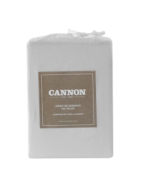 JUEGO SABANA ALGODON 144 HILOS TWIN 90x190+30CM GRIS CANNON JUEGO SABANA ALGODON 144 HILOS TWIN 90x190+30CM GRIS CANNON