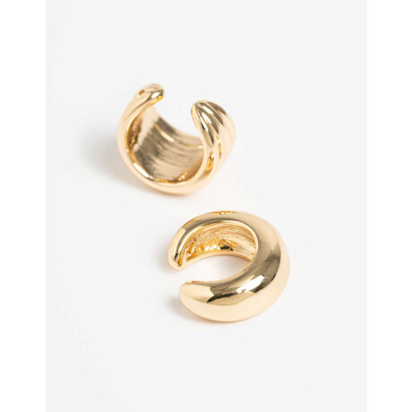 Set De Earcuffs De Metal Dorado