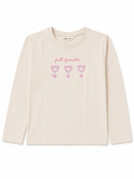 REMERA POSITIVE BLOOM BEIGE