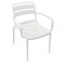 SILLA DE EXTERIOR OVIALA CON POSABRAZOS Silla de Exterior Oviala con Apoyabrazos Blanca