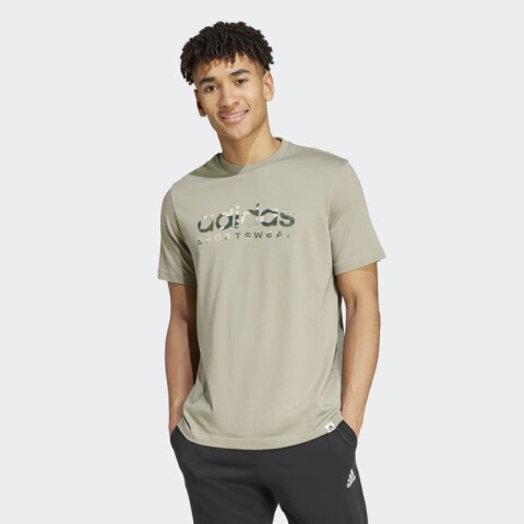 Remera Adidas Camo Linear Gris