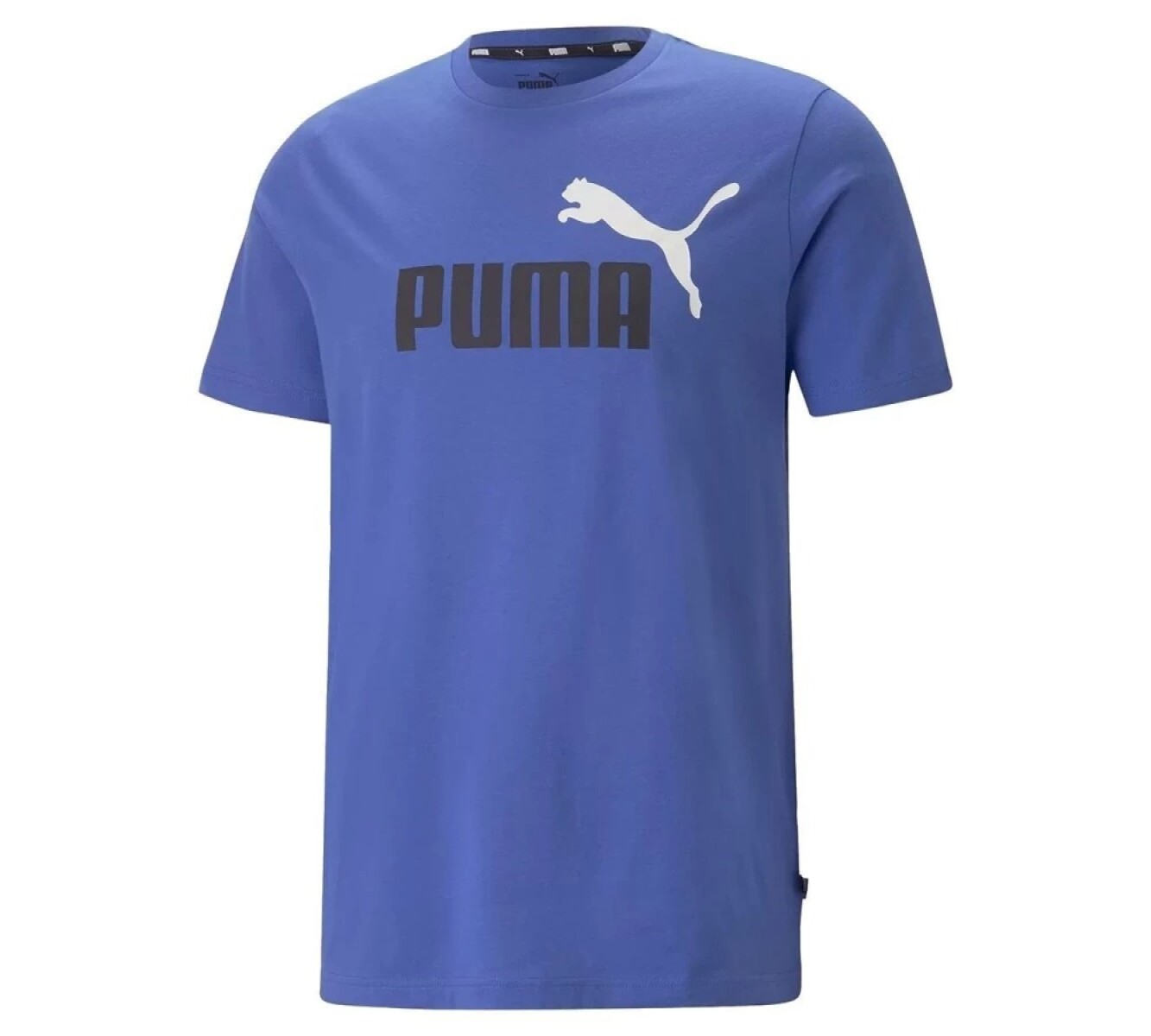 Remera 2 Col Logo Puma - Royal/Negro 
