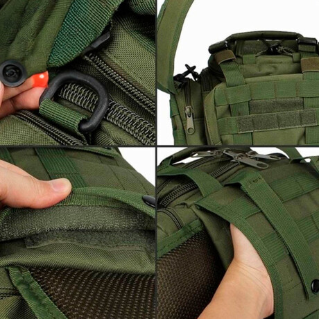Mochila Riñonera Táctica Profesional Camping Pesca Verde