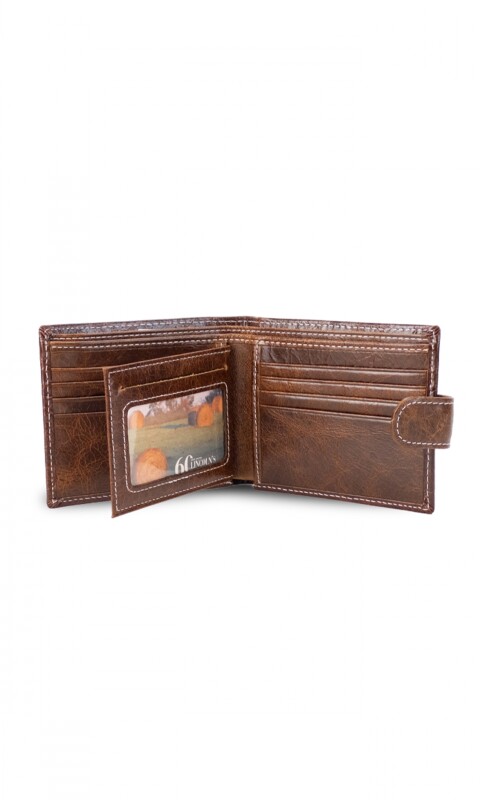 BILLETERA CUERO VULCANO WHISKY