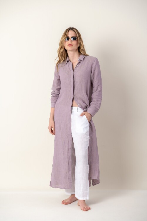 Camisola de lino Lila