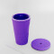 Vaso Con Tapa + Sorbito Beverly Violeta