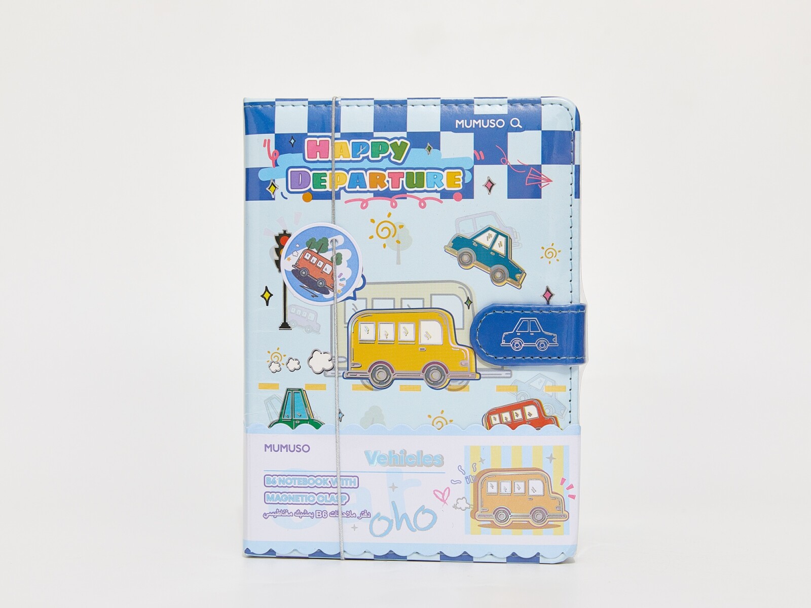 CUADERNO B6 CON CIERRE MAGNÉTICO (VEHÍCULOS DE DIBUJOS ANIMADOS) 