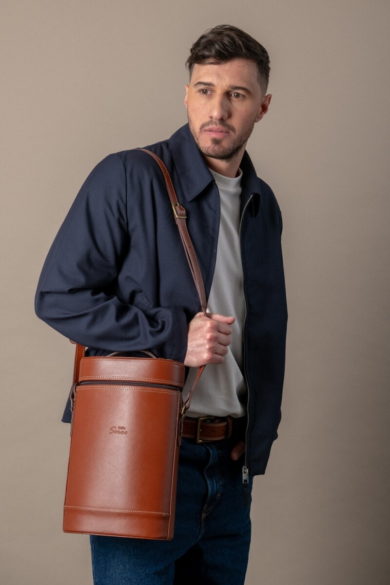 Matera para termos Stanley 100% cuero Marrón