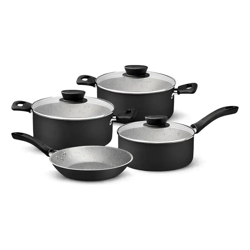 Batería de cocina 7 piezas color negro Tramontina - 28299/008 Batería de cocina 7 piezas color negro Tramontina - 28299/008