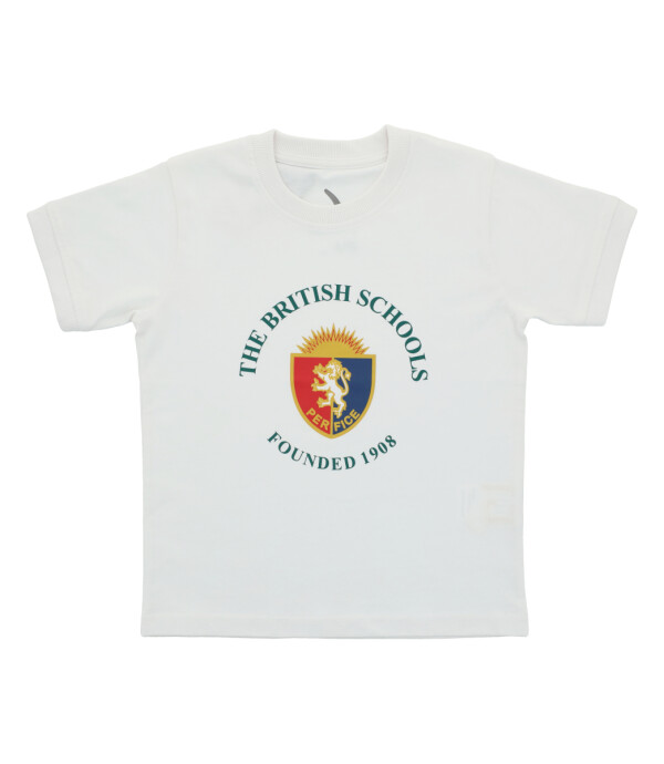 T-shirt manga corta British Blanco