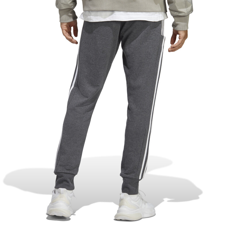 Pantalon de Hombre Adidas Essentials 3 Gris Oscuro - Blanco