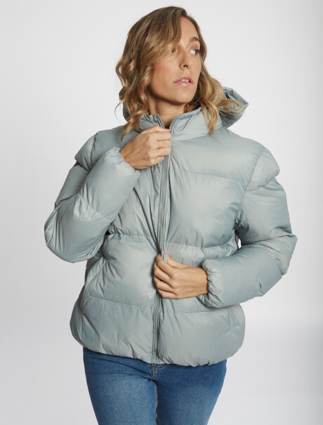 Campera puffer gris