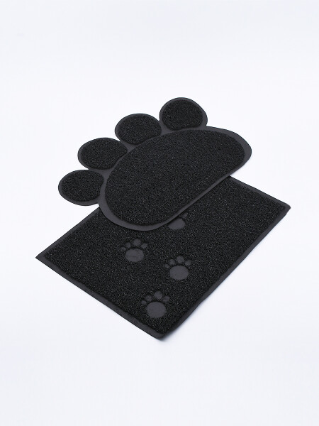 ALFOMBRA HUELLA SET X 2 NEGRO
