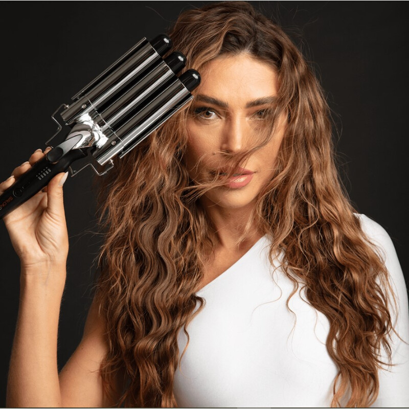 Rizador Gama Italy Triferro 25mm Profesional Ondas Playeras Volumen Rizador Gama Italy Triferro 25mm Profesional Ondas Playeras Volumen