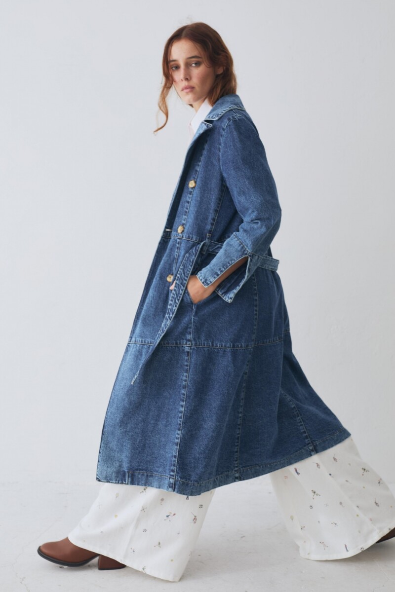 TRENCH JEAN Azul Claro