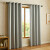 Cortina 80% Blackout 2 Paños 140x220 Textura Lino Doble Faz Variante Color Gris Claro