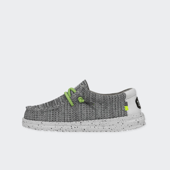 Calzado Hey Dude Wally Youth Sox Gris