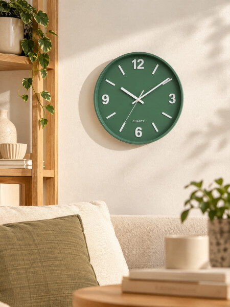 RELOJ DE PARED VERDE