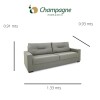 SOFA 2 CUERPOS - TAPIZADO EASY CLEAN - TOSTADO SOFA 2 CUERPOS - TAPIZADO EASY CLEAN - TOSTADO