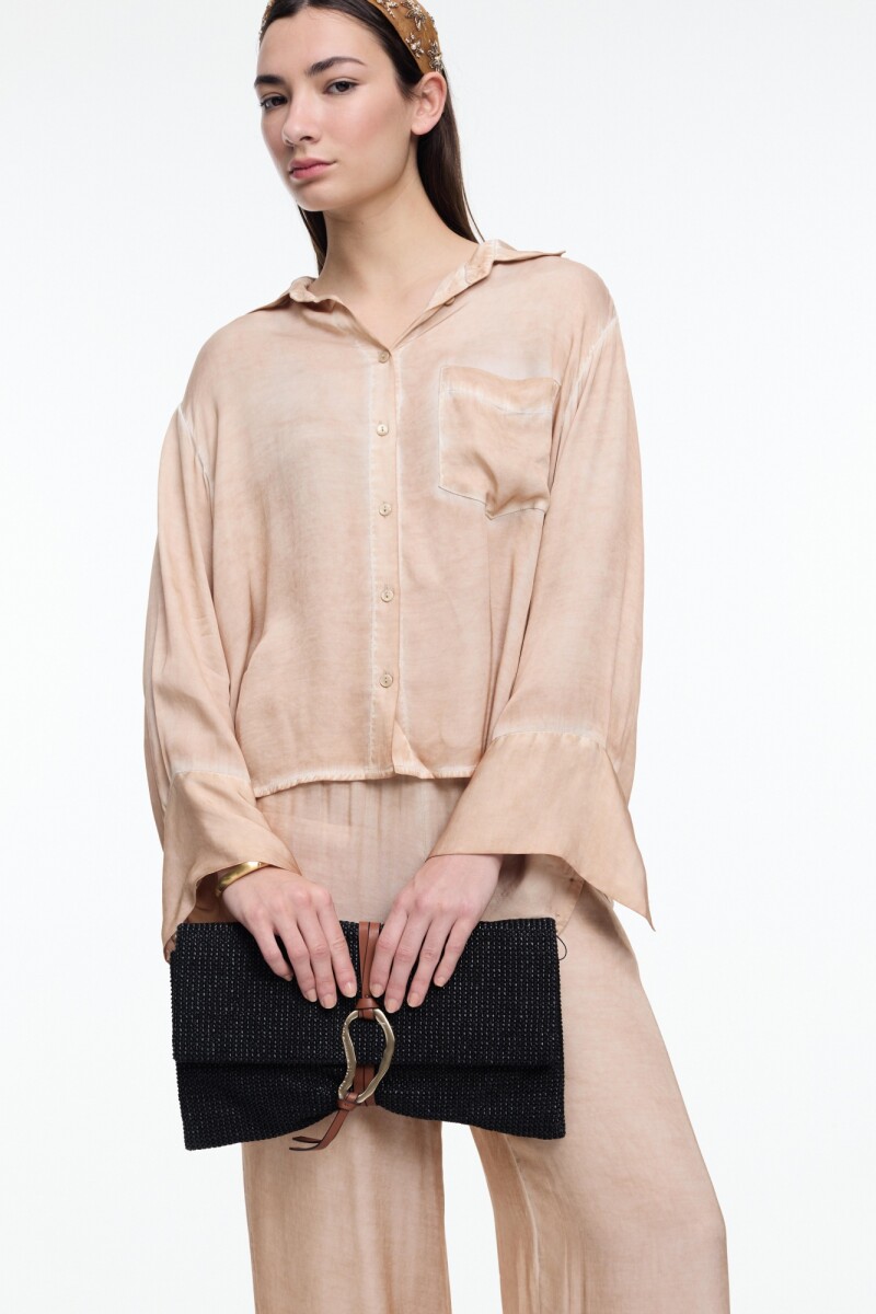 CAMISA BOLSILLO ML Beige