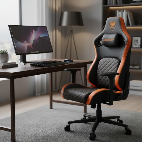 Silla Gamer Escritorio Cougar Defensor F SILLA COUGAR DEFENSOR ORANGE