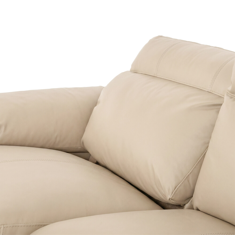 SOFÁ RECLINER 3 CUERPOS CUERO-100-NATURAL NATURAL-BEIGE IMPERIAL ARENA