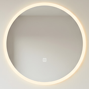 Espejo Redondo Baño Táctil 3 Modos Luz Retroiluminado 60 Cm Circular