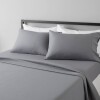 Juego Sábanas Queen Size Home Class Lisas 180 hilos 100% Algodón Gris