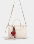 City Cartera City Con Charm - Blanco Crudo