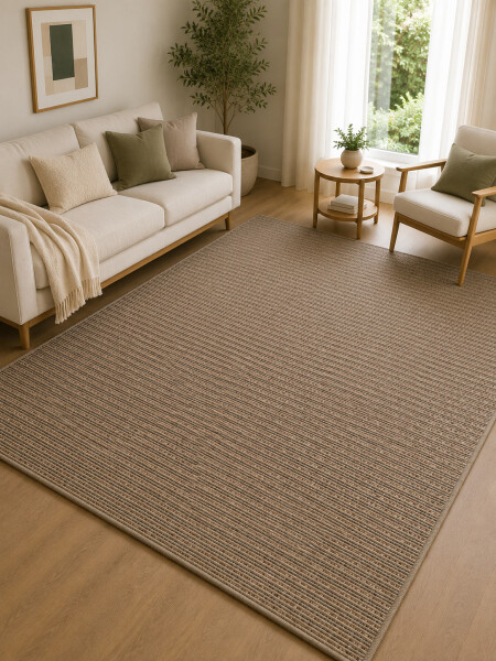 ALFOMBRA MANOR TIPO YUTE TOSTADO