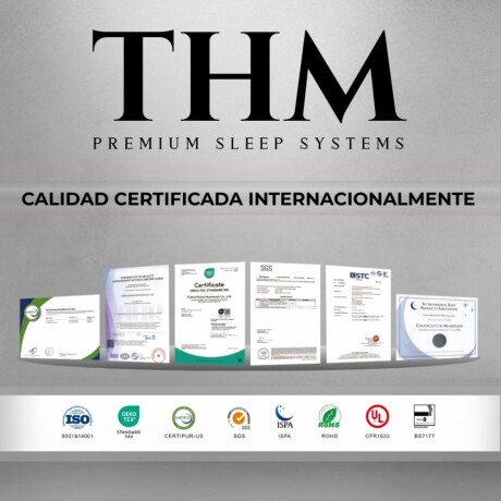 Sommier Plaza Y Media HAMPTONS Rhodium Negro
