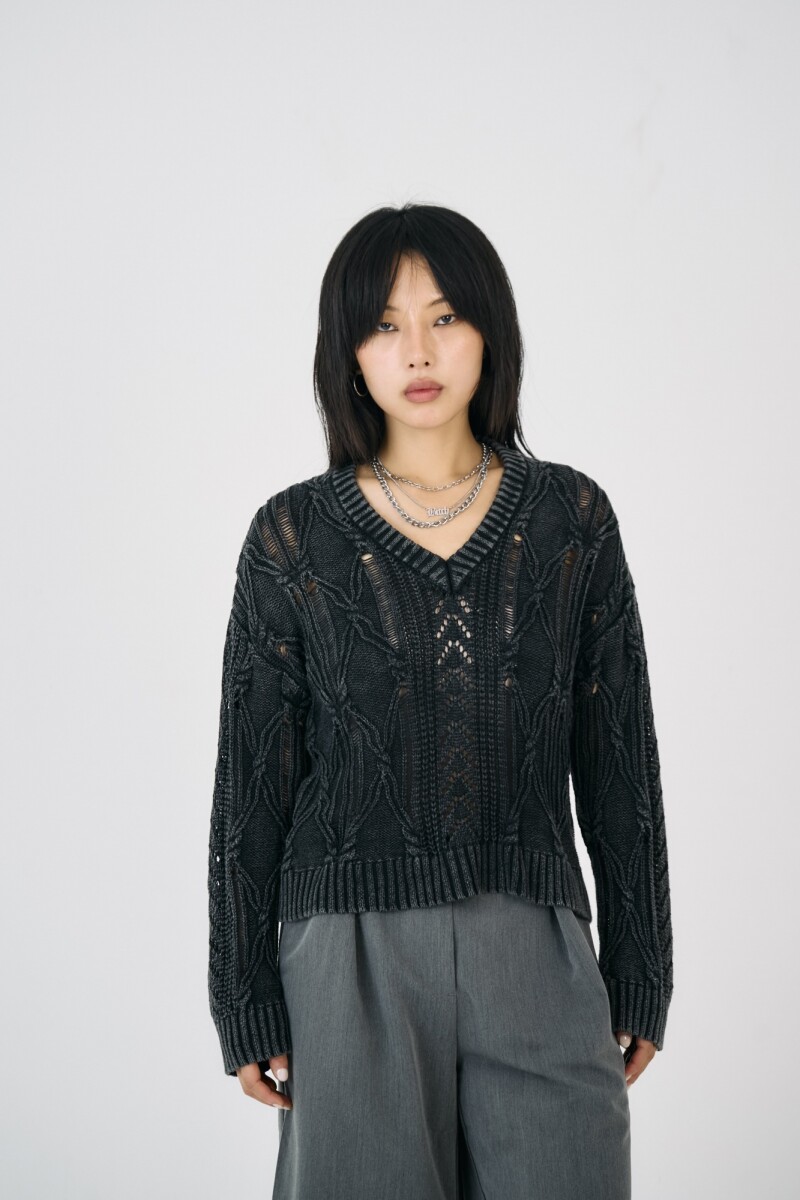 SWEATER FORMAT Negro