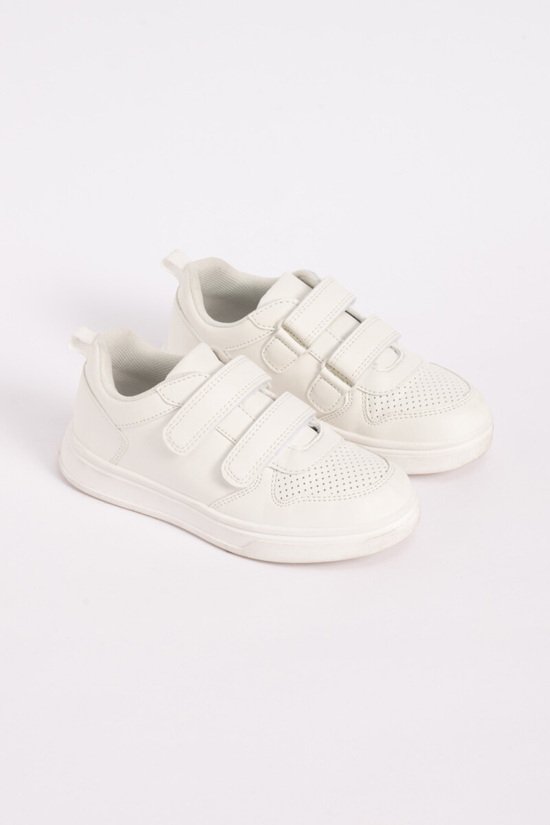 Zapatilla Velcro - Blanco 