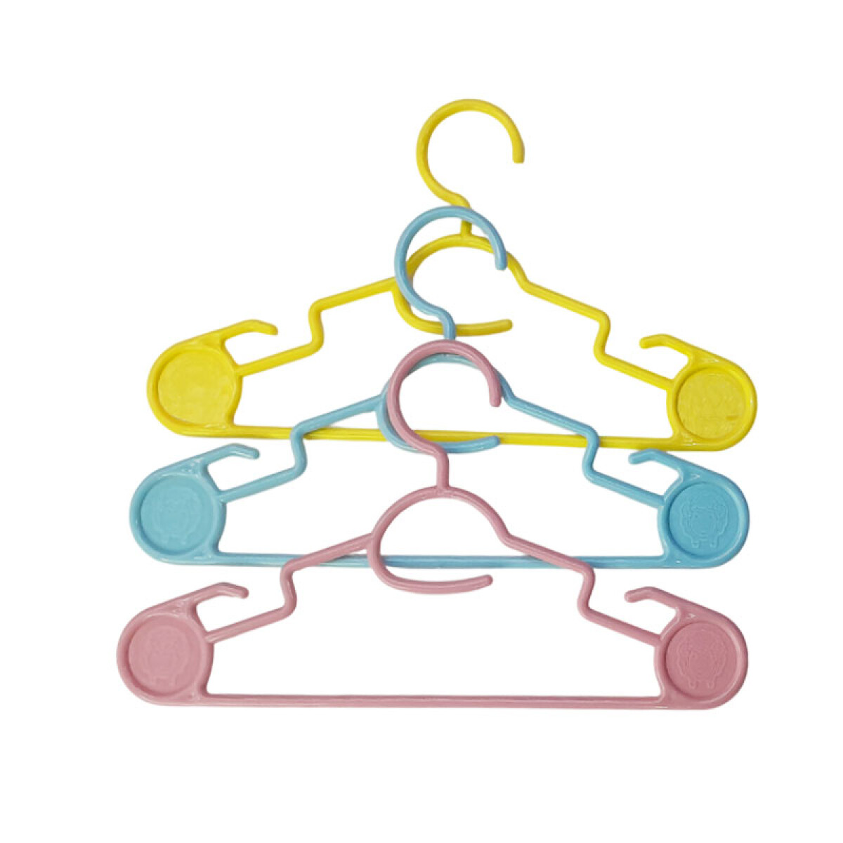 Perchas plásticas de colores para ropa de niños x3 unidades - Perchas Plásticas De Colores Para Ropa De Niños X3 Unidades 