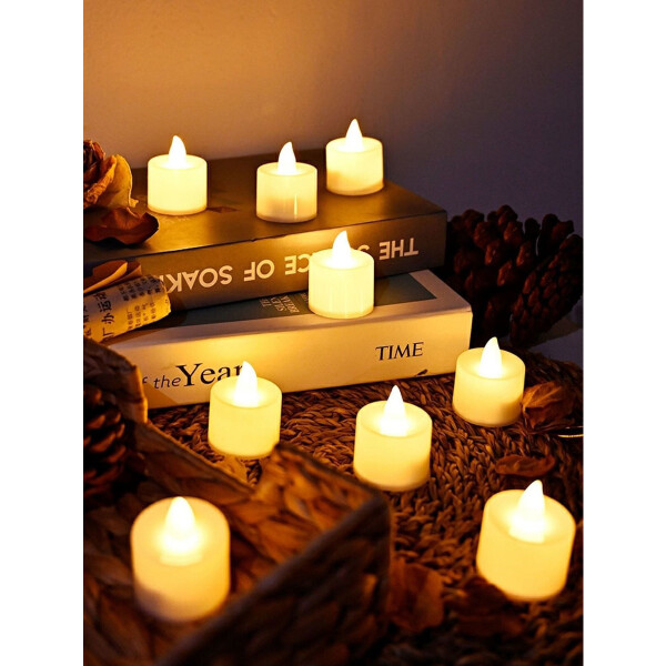 Velas Velitas Luz Led Pila Pack 24 Unidades Decorativo Variante Cálidas