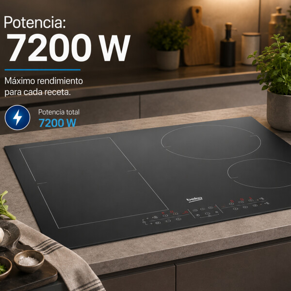 Anafe De Inducción Beko 60cm 4 Zonas Hii 64200 Fmt ANAFE DE INDUCCION BEKO 60CM HII64200FMT