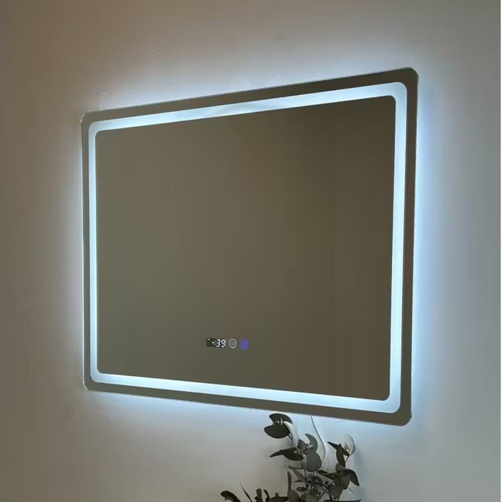 Espejo LED Rectangular 80x60 cm 2 botones y display Espejo Led Rectangular 80x60 Cm 2 Botones Y Display