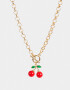 Collares Cortos Frutas Collar Con Fruta - Dorado