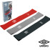 Banda Elastica Umbro Resistance Bands Mini x3 Negro - Gris - Rojo