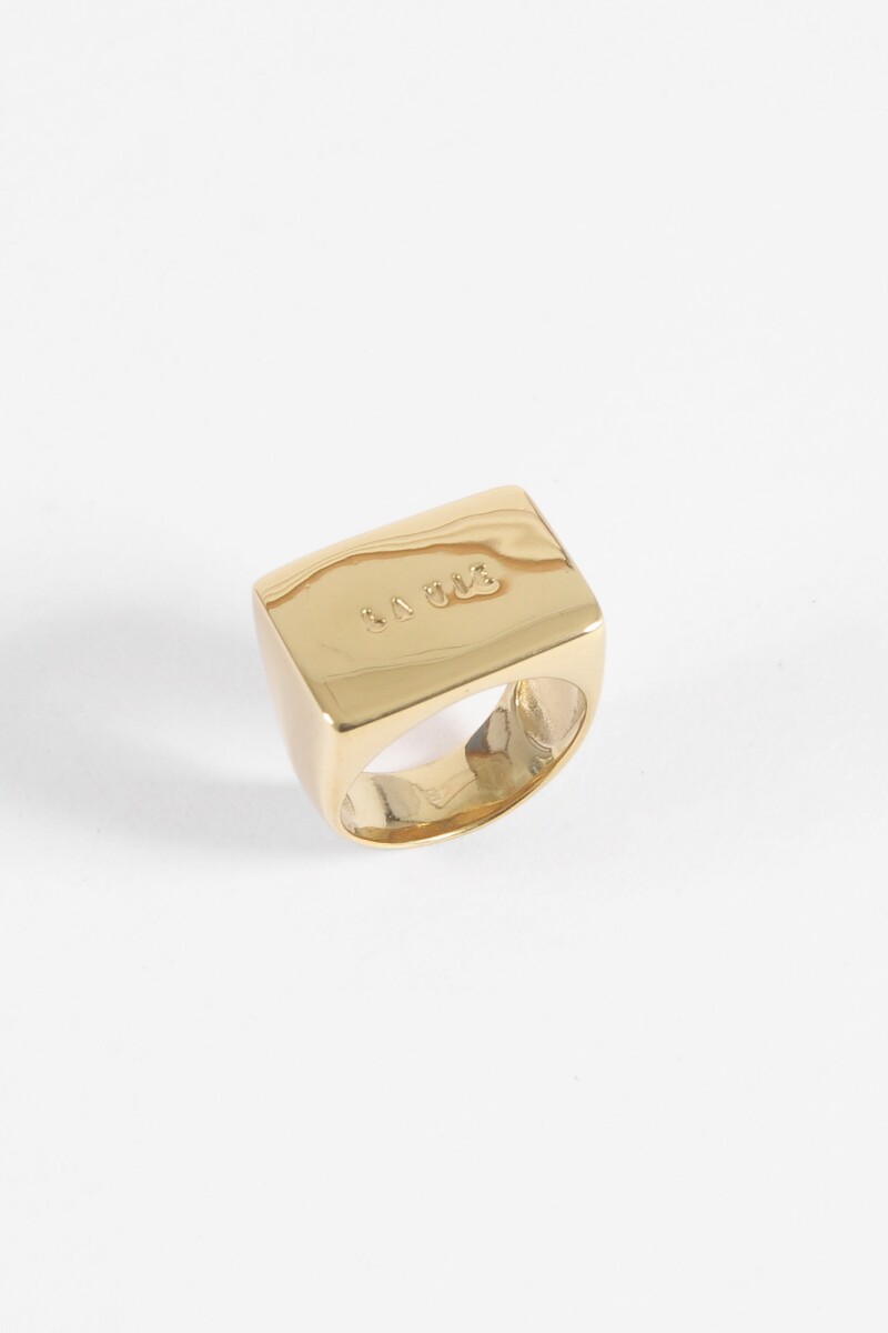 Anillo bold la vie acero dorado