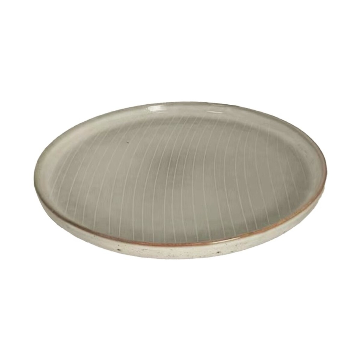 PLATO DE POSTRE D22CM RAYITAS GRIS 