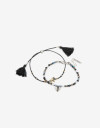 Pulseras Flexibles Sets Folk Set Pulseras Cordón Y Beads - Dorado Antique Gold