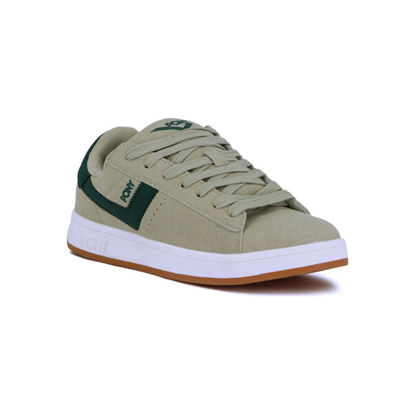 Pony Calzado Lifestyle Square Gamuza Hombre - Beige/Verde Beige-Verde