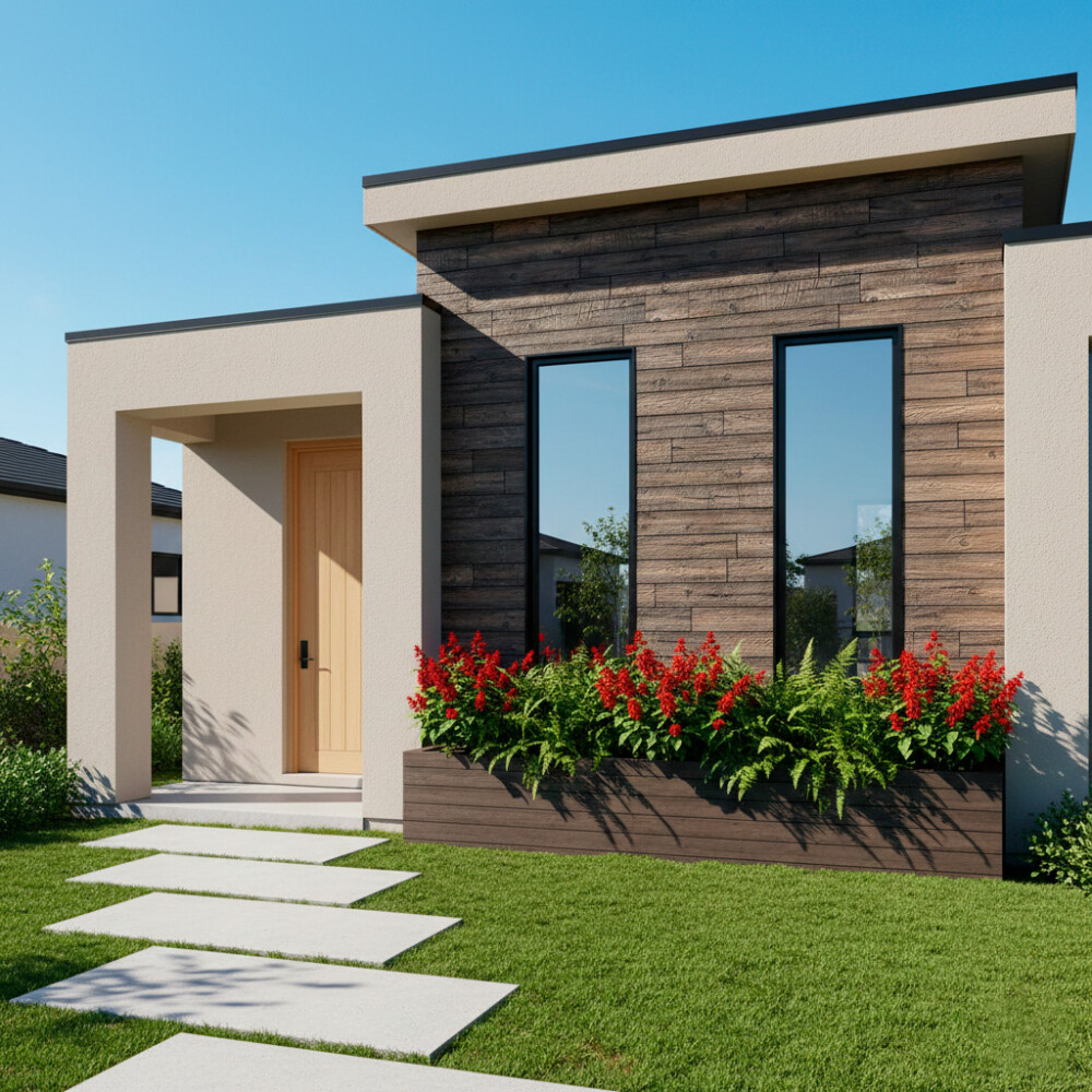 Revestimiento para exterior de poliuretano imitación madera /  placa de 200x100 cm Color 2 Revestimiento Para Exterior De Poliuretano Imitación Madera /  Placa De 200x100 Cm Color 2