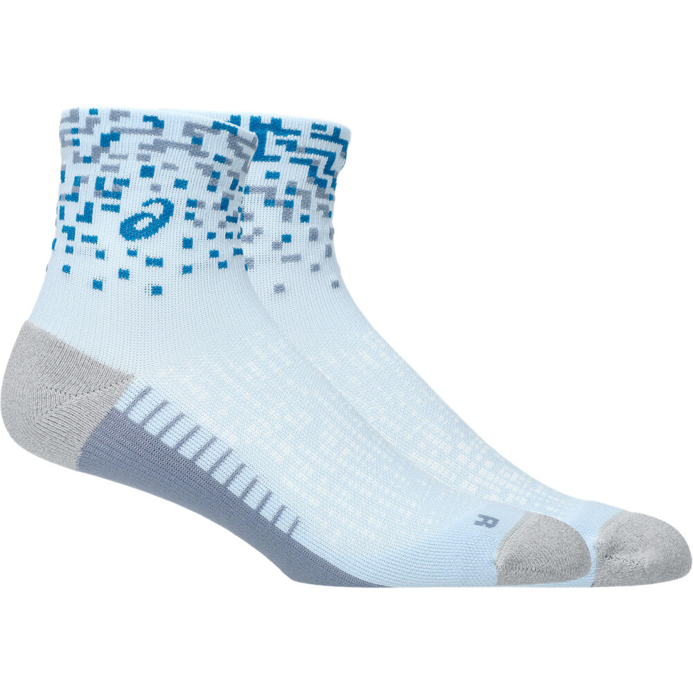 Medias Running Performance Run Sock Quarter Unisex Arctic Blue/aegean Blue/grey Blue