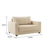 SOFA 2 CUERPOS - TAPIZADO TELA PET FRIENDLY BEIGE SOFA 2 CUERPOS - TAPIZADO TELA PET FRIENDLY BEIGE