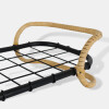 BANDEJA METAL NEGRO C/MANIJA 49.5X16CM Unica