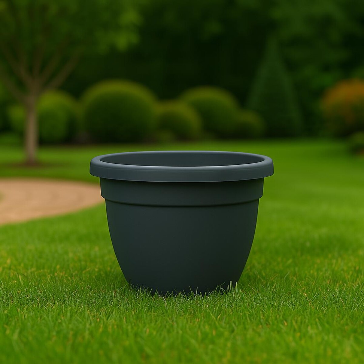 MACETA REDONDA EDEN 25CM - NEGRO 
