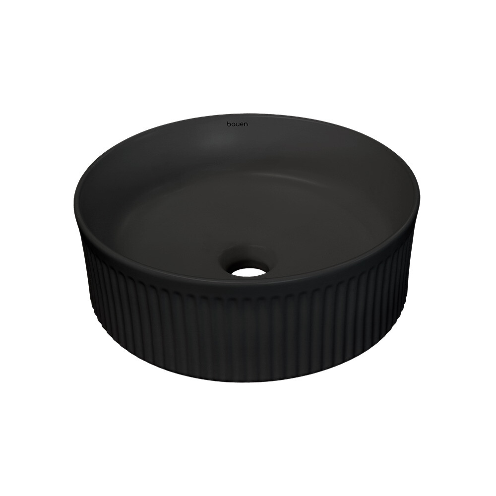 BACHA BAUEN DE APOYO NEGRO MATE REDONDA Bacha Bauen De Apoyo Negro Mate Redonda